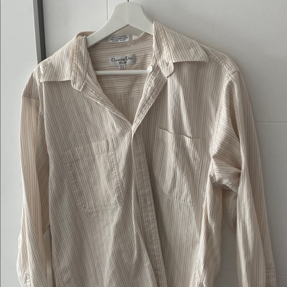 Vintage Christian Dior Button Up Long Sleeve Shirt